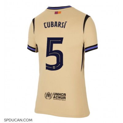 Zenski Nogometni Dres Barcelona Pau Cubarsi #5 Gostujuci 2025-26 Kratak Rukav Zenski Nogometni Dres Barcelona Pau Cubarsi #5 Gostujuci 2025-26 Kratak Rukav